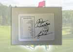 Load image into Gallery viewer, Tiger Woods, Jack Nicklaus Augusta National Masters scorecard signed with proof
