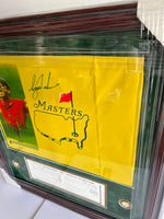 Load image into Gallery viewer, Tiger Woods Masters golf pin flag signed &amp; framed 24x26 with proof

