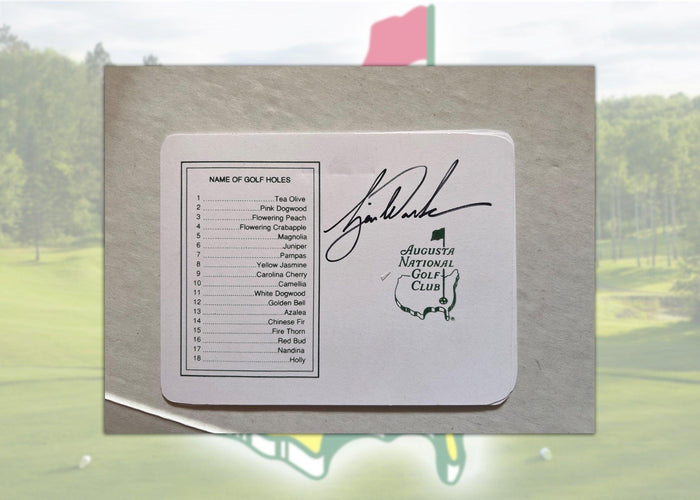 Tiger Woods Masters scorecard signed with proof