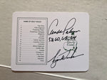 Load image into Gallery viewer, Tiger Woods and Arnold Palmer Masters Golf scorecard signed with proof
