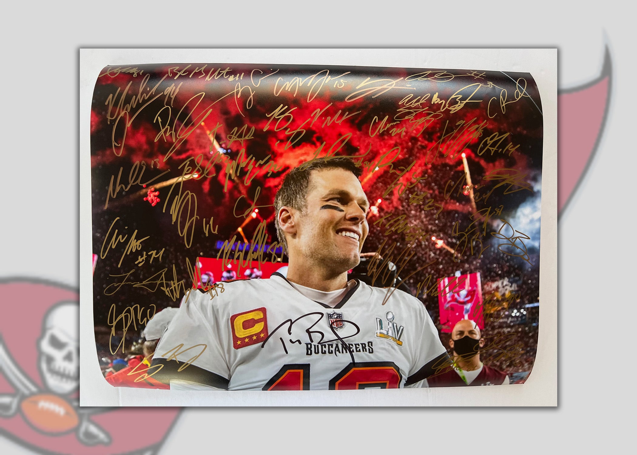 Tom Brady Tampa Bay Buccaneers Autographed 16 x 20 Super Bowl LV