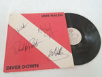 Load image into Gallery viewer, Van Halen &#39;Diver Down&#39; LP Eddie Van Halen, David Lee Roth, Alex Van Halen, Michael Anthony signed with proof
