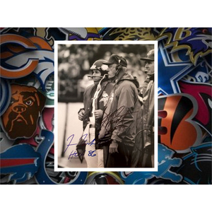 Minnesota Vikings Fran Tarkenton and Bud Grant 8x10 photo signed