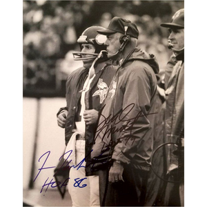Minnesota Vikings Fran Tarkenton and Bud Grant 8x10 photo signed