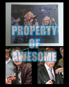 W. Axl Rose and Angus Young 8 x 10 photo signed with proof