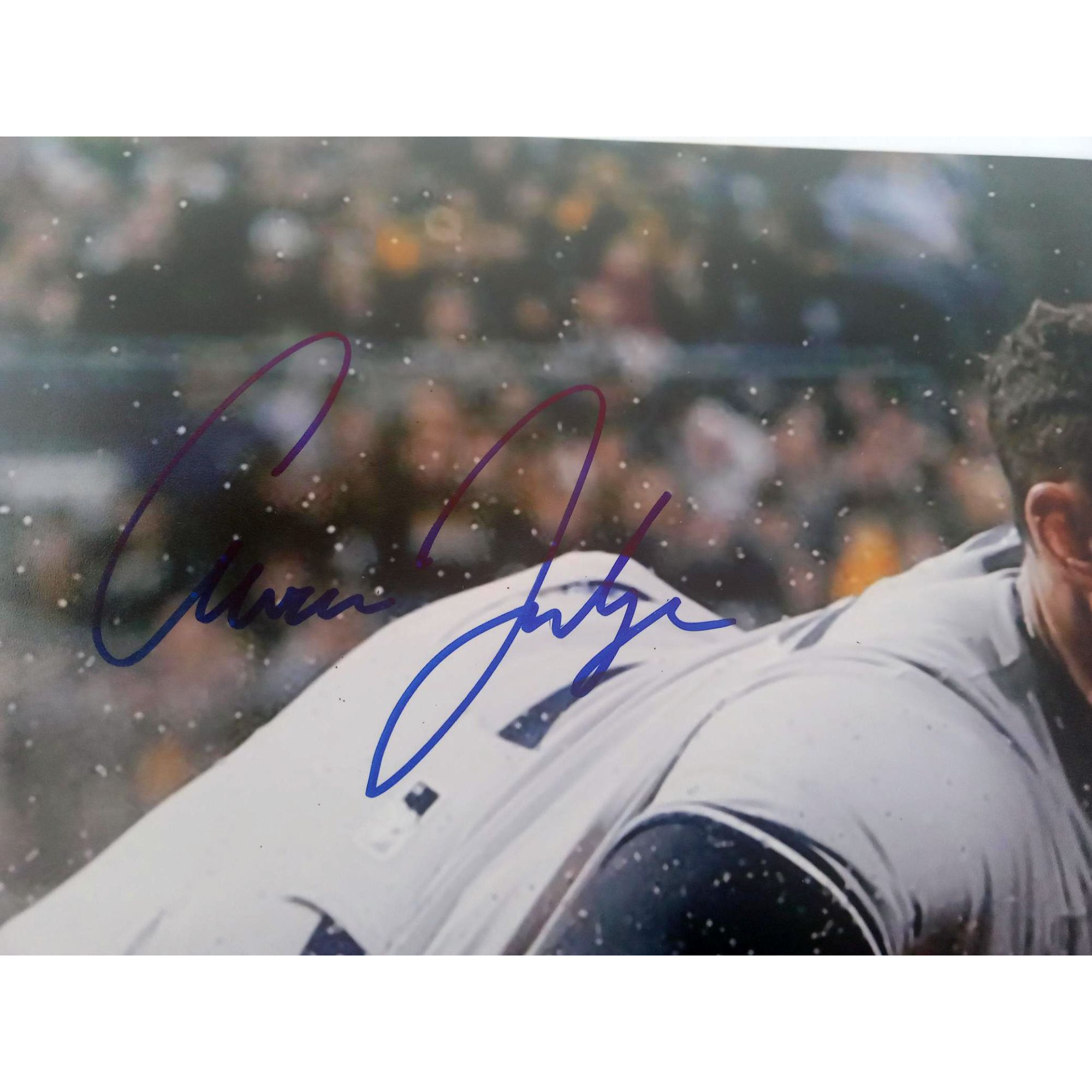 Aaron Judge 61 home runs New York Yankees 8 by 10 photo signed with proof