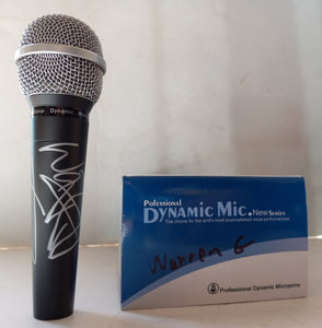 Warren G,  Warren Damonte Griffin microphone signed with proof