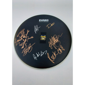 Axl Rose, Saul Hudson 'Slash', Duff McKagan, Matt Sorum, Guns and Roses 14-inch drum head signed with proof