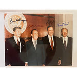 Load image into Gallery viewer, Richard Nixon, Ronald Reagan, George H Bush, Gerald Ford 8 x 10 signed photo with proof
