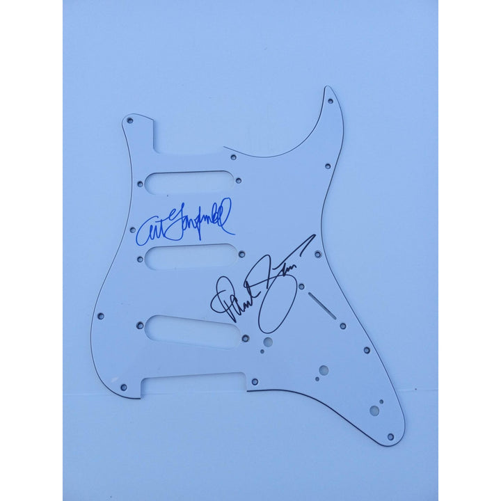 Paul Simon and Art Garfunkel electric guitar pickguard signed