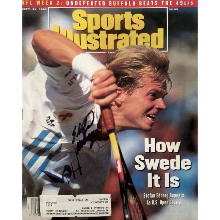 Stefan Edberg US Open tennis champion Sports Illustrated signed