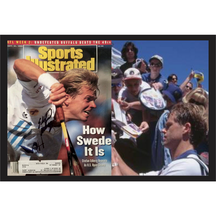 Stefan Edberg US Open tennis champion Sports Illustrated signed