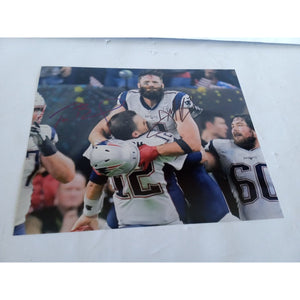 Tom Brady and Julian Edelman 8 by 10 signed photo with proof