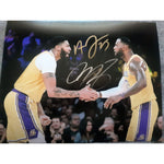 Load image into Gallery viewer, Anthony Davis and LeBron James Los Angeles Lakers 8 x 10 signed photo with proof

