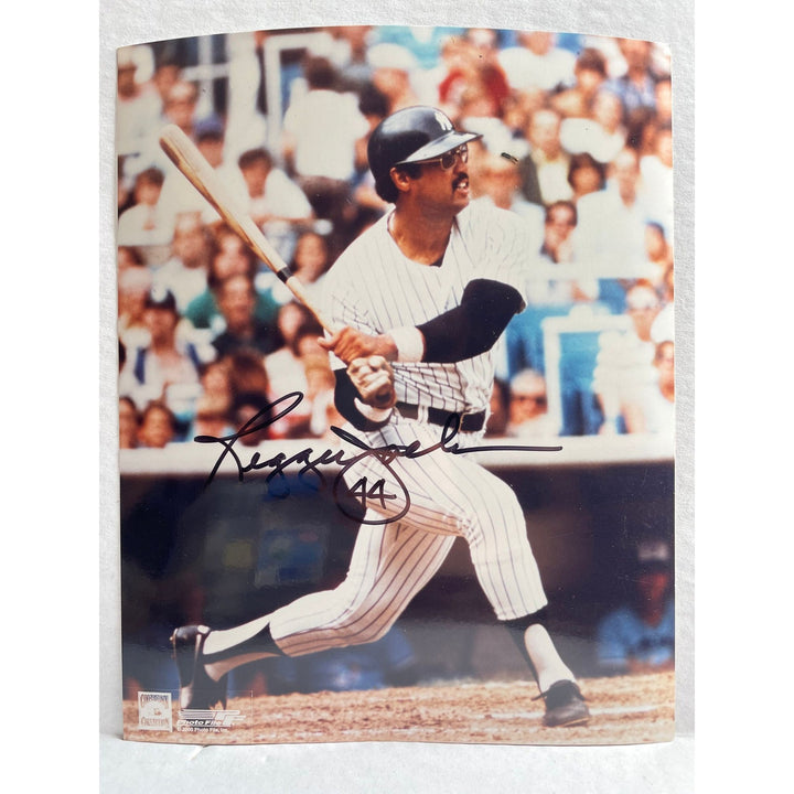 Reggie Jackson New York Yankees 8 by 10 signed photo with proof - Awesome Artifacts 