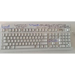 Bill Gates Paul Allen Steve Jobs Elon Musk Jeff Bezos Pioneers of the internet vintage keyboard signed with proof