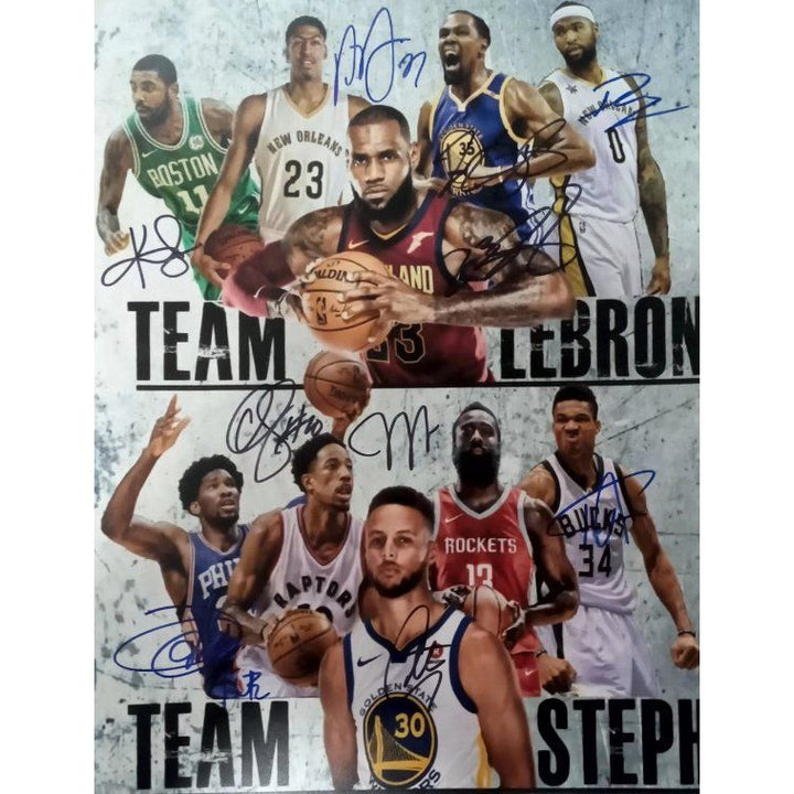 LeBron James Steph Curry Kevin Durant James Harden 11x14 photo signed - Awesome Artifacts 