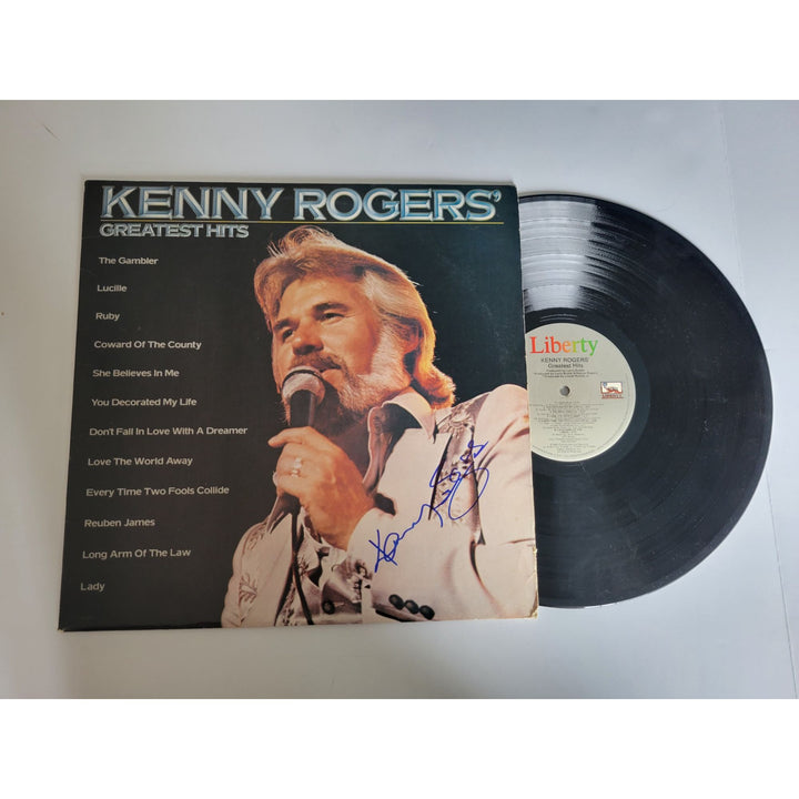 Kenny Rogers LP signed with proof - Awesome Artifacts 