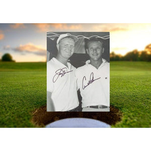 Jack Nicklaus and Arnold Palmer 8 by 10 signed photo