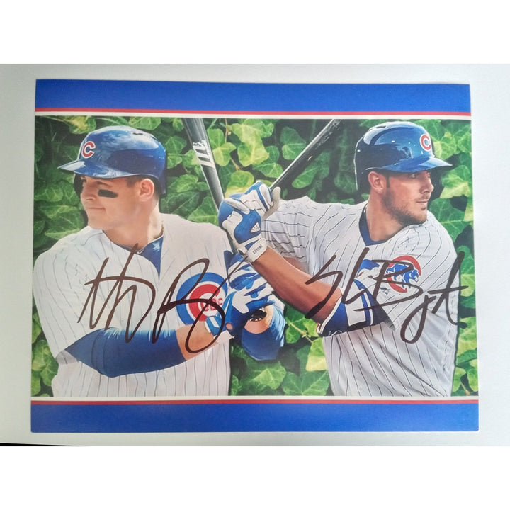 Kris Bryant and Anthony Rizzo 8 by 10 signed photo with proof - Awesome Artifacts 