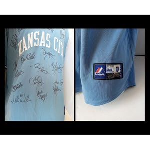 Kansas City Royals George Brett, Hal McRae World Series champions XL team signed jersey with proof