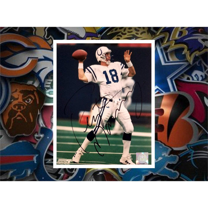 Peyton Manning Indianapolis Colts 8x10 photo signed with proof