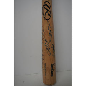 Gary Sheffield, Miguel Cabrera, Ivan Rodriguez, Magglio Ordonez game model baseball bat signed with proof