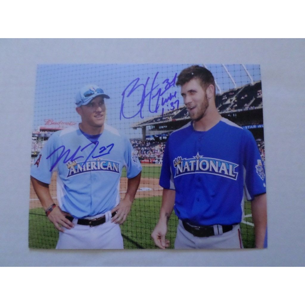 Mike Trout and Bryce Harper a 10 sided photo - Awesome Artifacts 