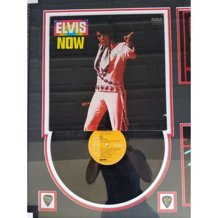 Elvis Presley 32 x 29 'Elvis Now" framed LP signed