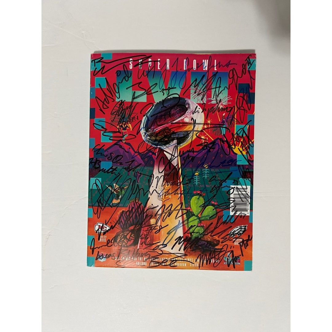 Super Bowl 57 official program Kansas City Chiefs team signed 40 plus signatures 2022-23 team $949