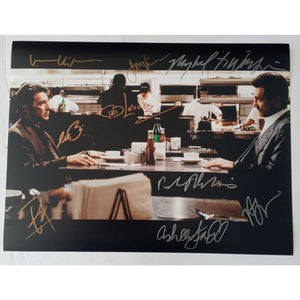 Heat cast signed 11 by 14 photo Michael Mann Ashley Judd Val Kilmer Al Pacino cast signed with proof