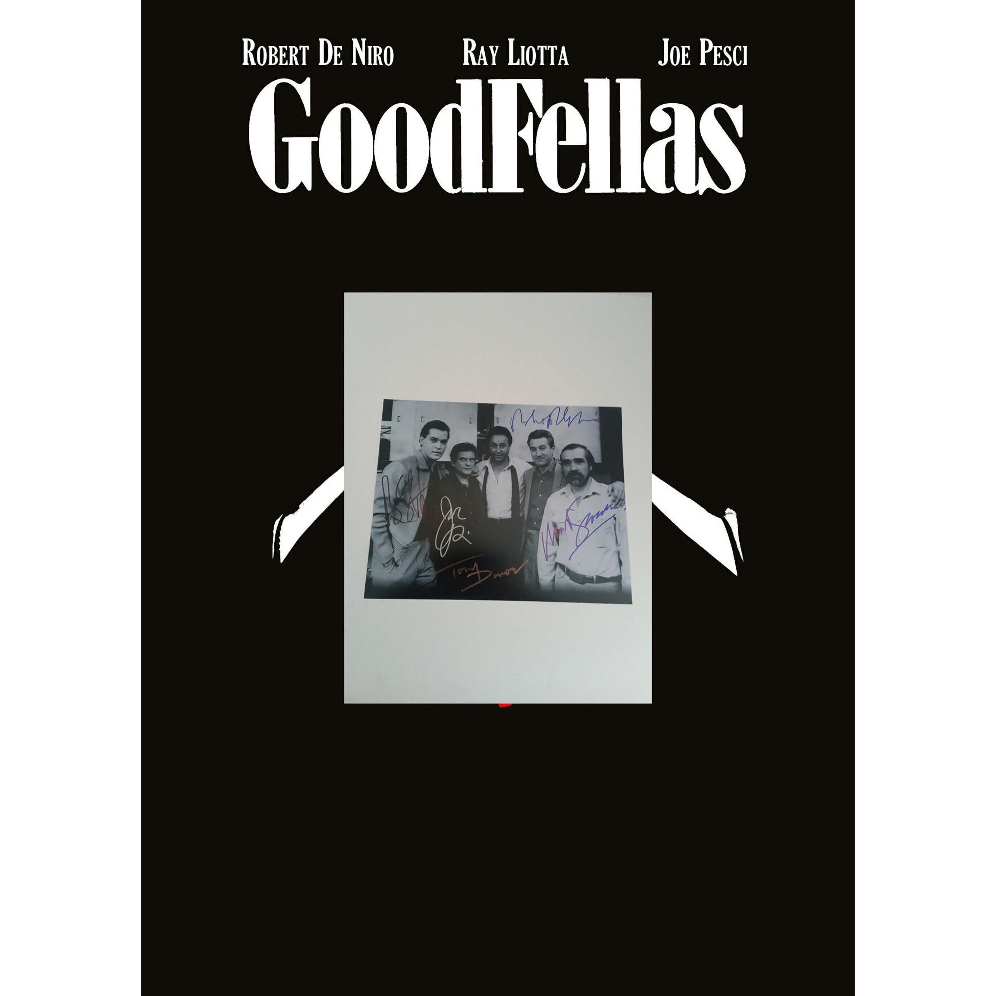 Goodfellas, Robert De Niro, Martin Scorsese, Joe Pesci, Ray Liotta 8 x 10 signed photo with proof