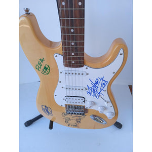 Red Hot Chili Peppers Anthony Kiedis Flea Chad Smith full size electric guitar signed with proof