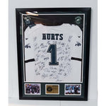 Load image into Gallery viewer, Philadelphia Eagles 2022-23 Jalen Hurts Boston Scott Davanta Smith AJ Brown authentic game model Jersey team signed and framed with proof
