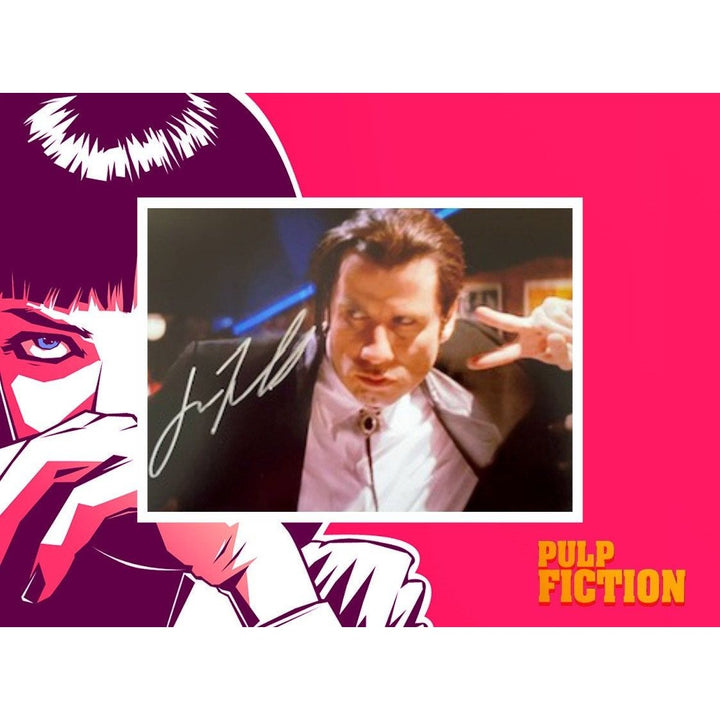 John Travolta Vincent Vega Pulp Fiction 5 x 7 photo signed with proof