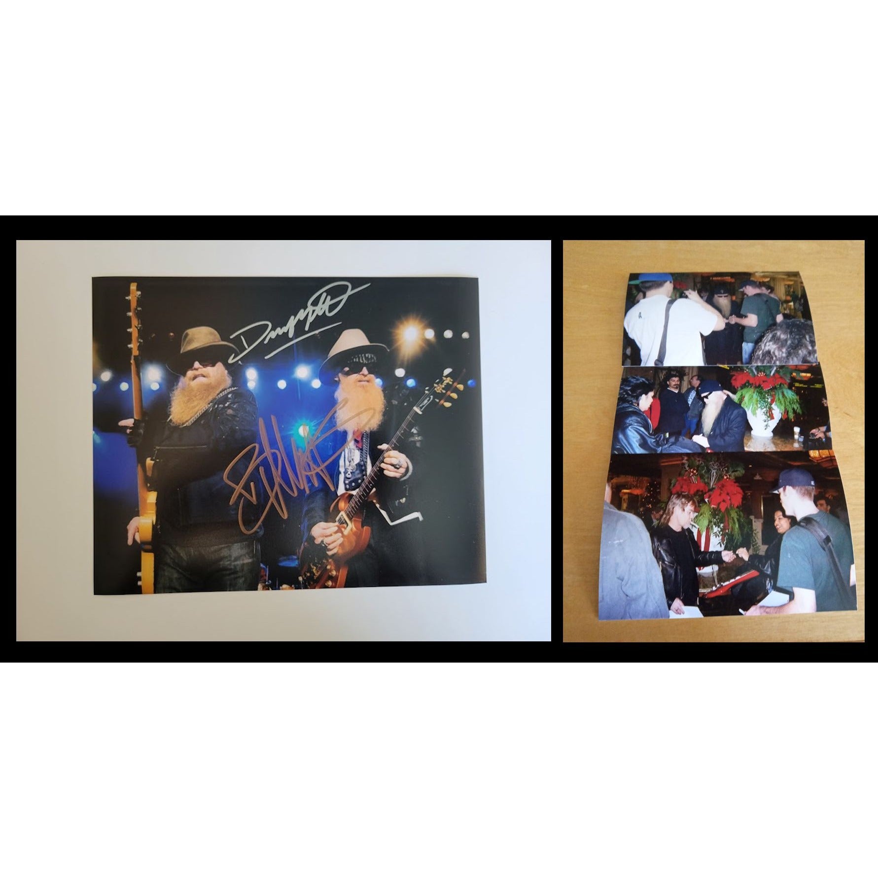 Billy Gibbons Dusty Hill ZZ Top 8x10 photo signed