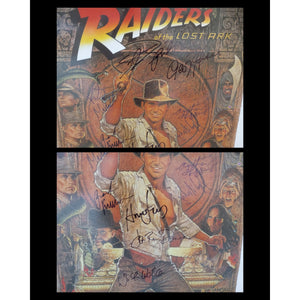 Harrison Ford Raiders of the Lost Ark 24x36 authentic movie poster signed with proof