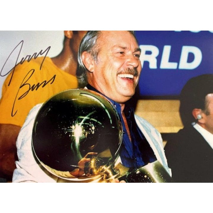 Jerry Buss Los Angeles Lakers 5 x 7 photo signed with proof