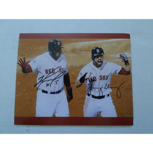 David Ortiz and Jacoby Ellsbury 8 by 10 signed photo