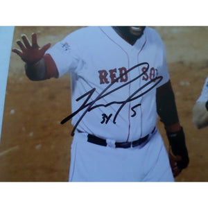 David Ortiz and Jacoby Ellsbury 8 by 10 signed photo