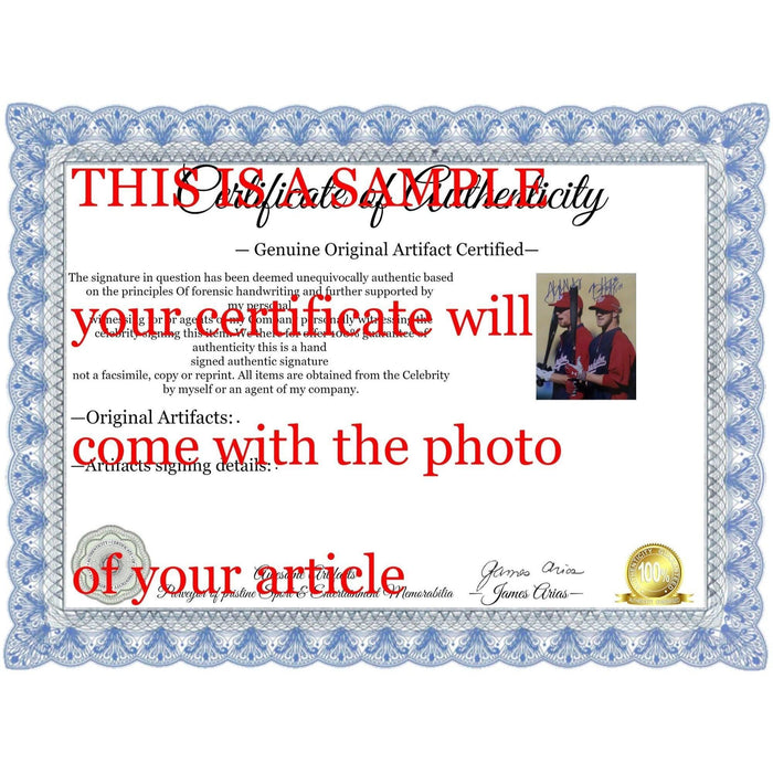 Certificate of Authenticity for Albert Pujols Ichiro Suzuki Derek Jeter 8X10 ALL STAR GAME 2010 sided photo