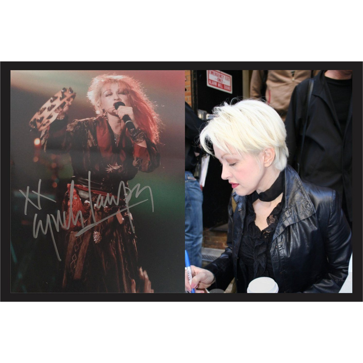 Cindy Lauper 8 by 10 photo signed with proof