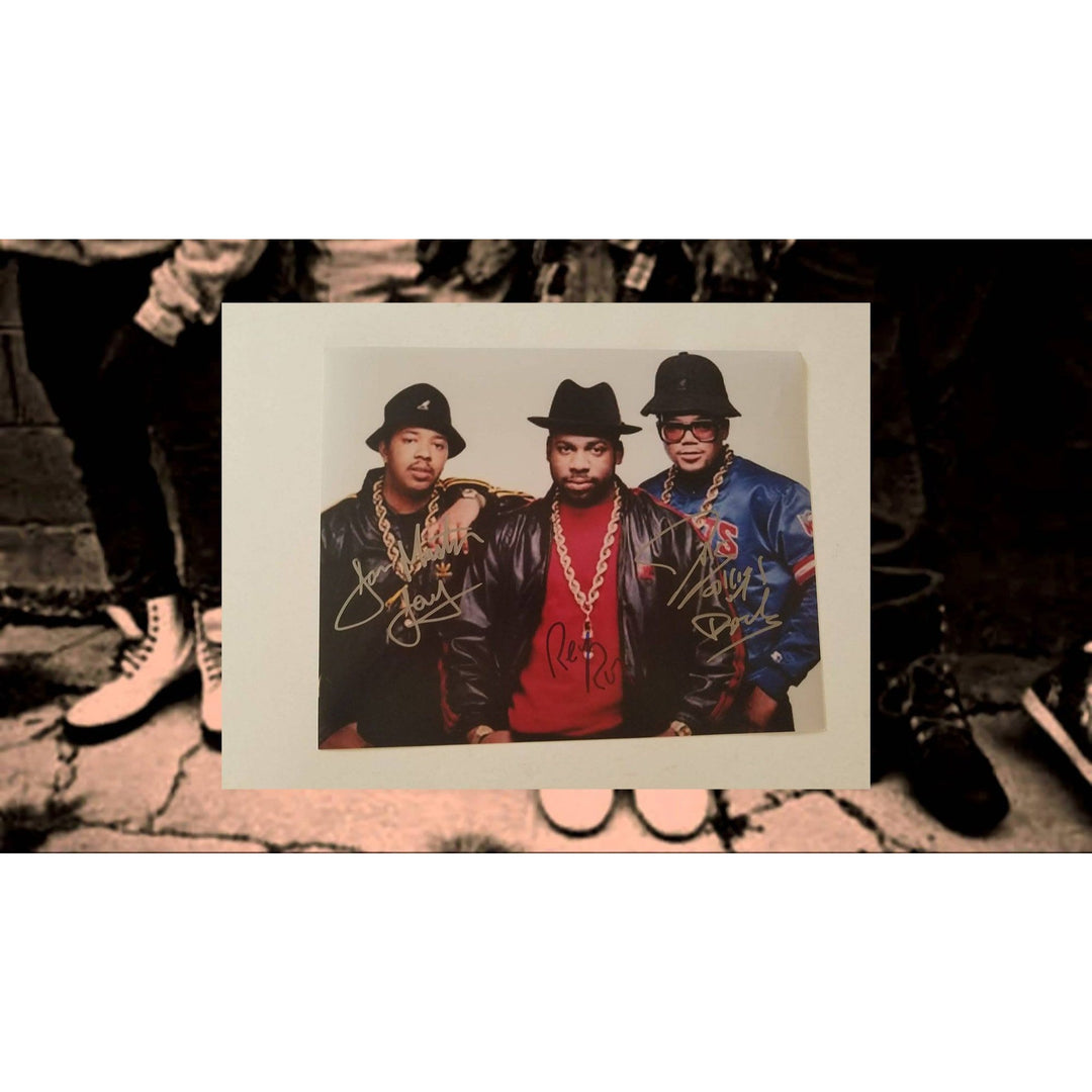 Run DMC 8 x 10 signed photo with proof - Awesome Artifacts 