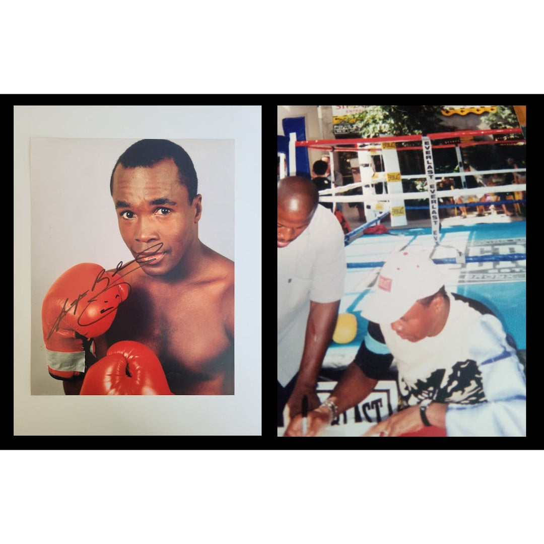 Sugar Ray Leonard 8 x 10 photo signed with proof - Awesome Artifacts 