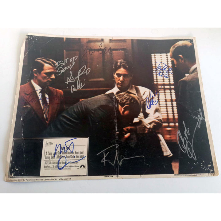 1972 original Godfather lobby card Robert Duvall, James Caan, Robert DeNiro, Al Pacino signed with proof