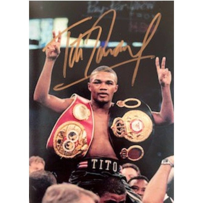 Felix Tito Trinidad 5 x 7 photo signed with proof