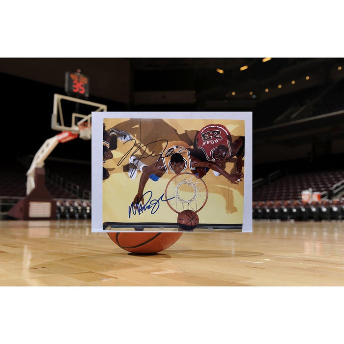 Magic Johnson and Michael Jordan 8 by 10 signed photo with proof