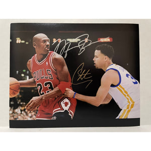 Michael Jordan and Steph Curry 8x10 signed with proof