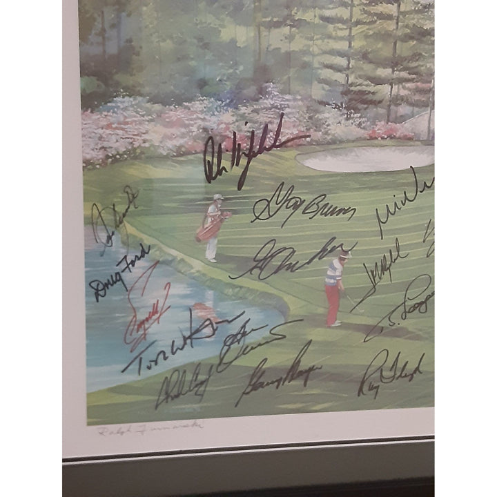 Phil Mickelson, Jack Nicklaus, Arnold Palmer, Masters champion signed lithograph with proof - Awesome Artifacts 