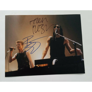 Trent Reznor and David Bowie 8 x 10 signed photo with proof